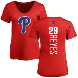 Felix Reyes Philadelphia Phillies Women's Red Backer Slim Fit T-Shirt -