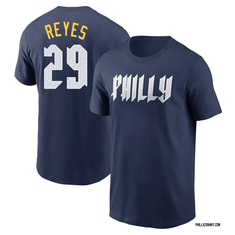 Felix Reyes Philadelphia Phillies Youth Navy 2024 City Connect Fuse Name & Number T-Shirt