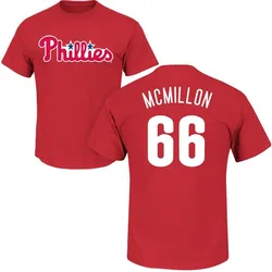 John McMillon Philadelphia Phillies Youth Red Roster Name & Number T-Shirt -
